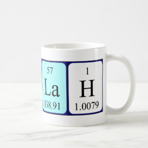 Mug Bouteille de nom de table périodique Karlah