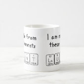 Mug Bouteille de nom de table périodique Laurent (Centre)