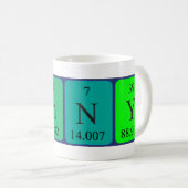 Mug Bouteille de nom de table périodique Vinny (Devant droit)