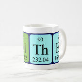 Mug Bouteille de nom de table périodique Walther (Devant droit)