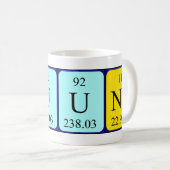 Mug Bouteille de nom de table périodique Yuuna (Devant droit)