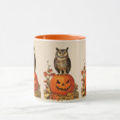 MUG BOUTEILLE DE NUIT SUR HALLOWEEN CITROUILLE ET AUTO (Centre)