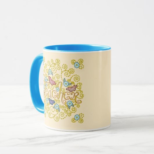 Mug Bouteille de papillon (Devant gauche)