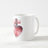 Mug Bouteille de parfum du coeur rouge (Devant droit)