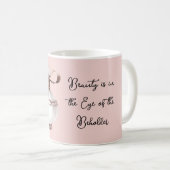 Mug Bouteille de parfum en bronze blanc rose Beauté (Devant droit)