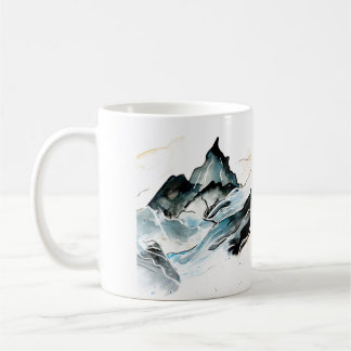 Mug Bouteille de peinture de montagne spectaculaire