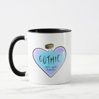 Mug Bouteille de potion en forme de cœur "Gothique ou