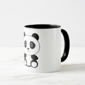 Mug Bouteille de thé avec image panda (Devant droit)