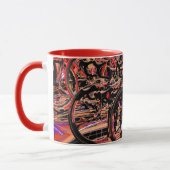 Mug Bouteille de vélos Abstraits avec Monogramme (Gauche)