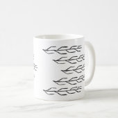 Mug Bouteille d'eau de la branche d'encre monochrome (Devant droit)