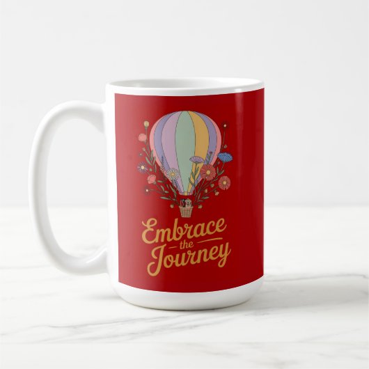 Mug Bouteille d'eau isolée motivationnelle (Gauche)