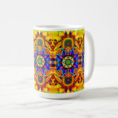 Mug Bouteille d'eau Mandala Bleu (Devant droit)