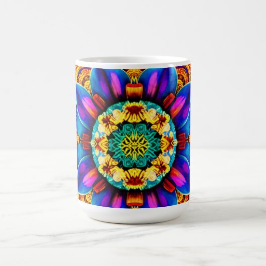 Mug Bouteille d'eau Mandala Bleu (Centre)