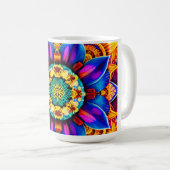Mug Bouteille d'eau Mandala Bleu (Devant droit)