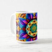 Mug Bouteille d'eau Mandala Bleu (Devant gauche)