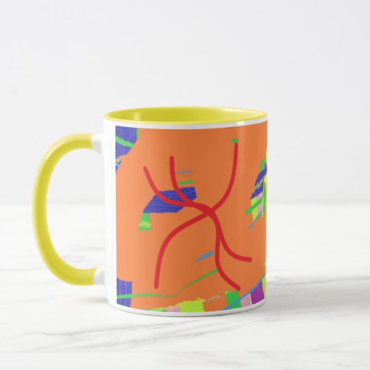 Mug Bouteille décorative avec logo orange (Gauche)