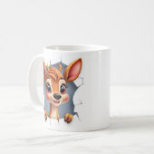 Mug Bouteille d'enveloppement de cerf 3d, conception d (Devant gauche)
