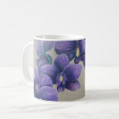 Mug Bouteille d'orchidées violettes (Devant gauche)