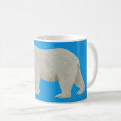 Mug Bouteille d'ours polaire sur Bleu (Devant droit)
