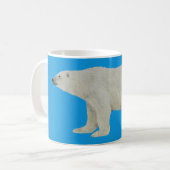 Mug Bouteille d'ours polaire sur Bleu (Devant gauche)