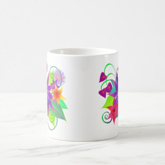Mug Bouteille du jardin fleuri (Centre)