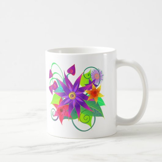 Mug Bouteille du jardin fleuri (Droite)
