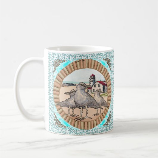 Mug Bouteille du phare Gulls (Gauche)