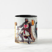 Mug Bouteille en céramique avec Crusader Knight design (Centre)