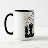 Mug Bouteille en céramique avec design de flore blanch (Gauche)