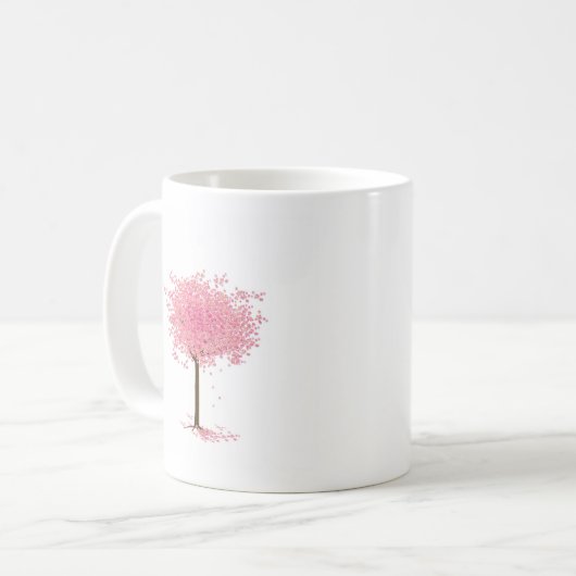 Mug Bouteille en fleurs de cerisiers (Devant gauche)