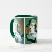 Mug Bouteille et plat de fruits de Juan Gris, Cubisme  (Devant gauche)