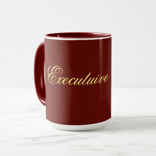 Mug Bouteille exécutive Couleur du vin (Devant gauche)