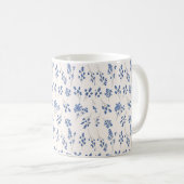 Mug Bouteille florale bleue (Devant droit)