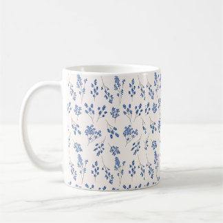 Mug Bouteille florale bleue