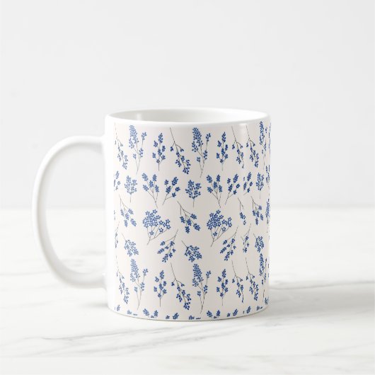 Mug Bouteille florale bleue (Gauche)