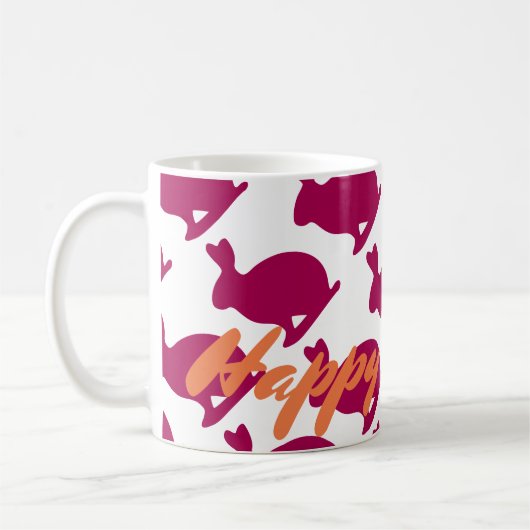 Mug Bouteille lapin de Pâques personnalisée Silhouette (Gauche)