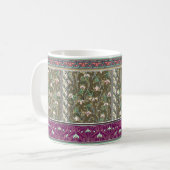 Mug Bouteille motif de fleurs de neige Art nouveau (Devant gauche)