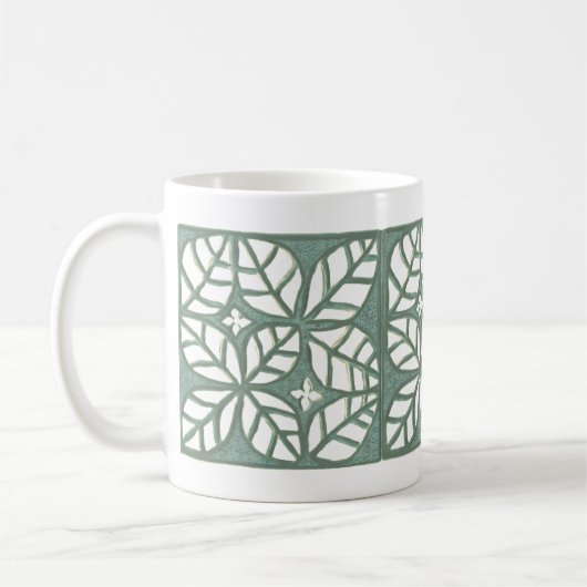 Mug Bouteille motif verte et blanche (Gauche)