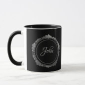 Mug Bouteille noire et argent personnalisée (Gauche)