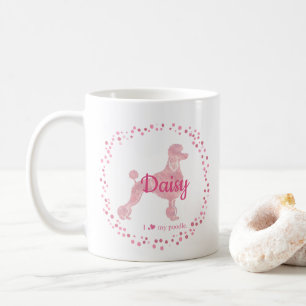 Mug Bouteille Pastel Rose Poodle Pastel personnalisé S