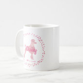Mug Bouteille Pastel Rose Poodle Pastel personnalisé S (Devant gauche)