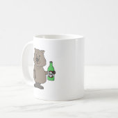 Mug Bouteille potable de wombat drôle de bande (Devant gauche)