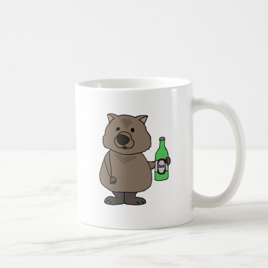 Mug Bouteille potable de wombat drôle de bande (Droite)