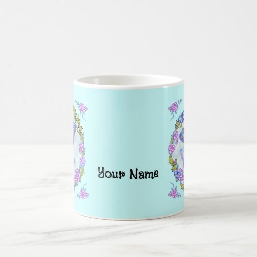 Mug Bouteille Rose papillon (Centre)