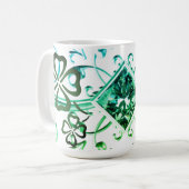 Mug Bouteille verte en diamant (Devant gauche)