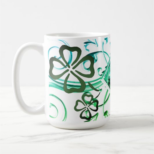 Mug Bouteille verte en diamant (Gauche)