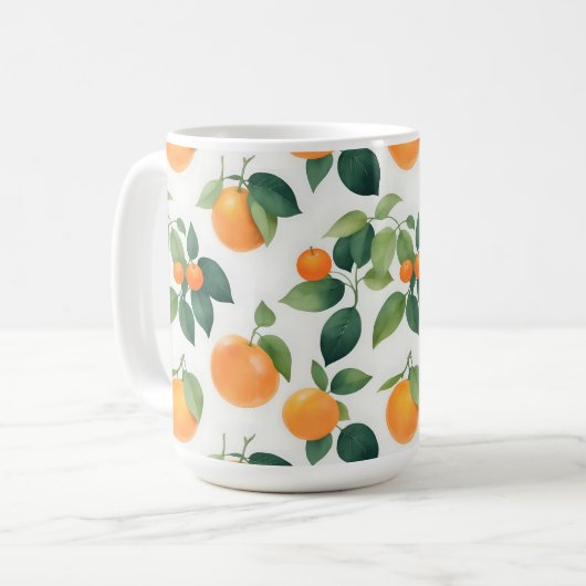 Mug Bouteille verte orange (Devant gauche)