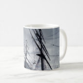 Mug Bouteilles à voile Bouteille de café blanc (Devant droit)