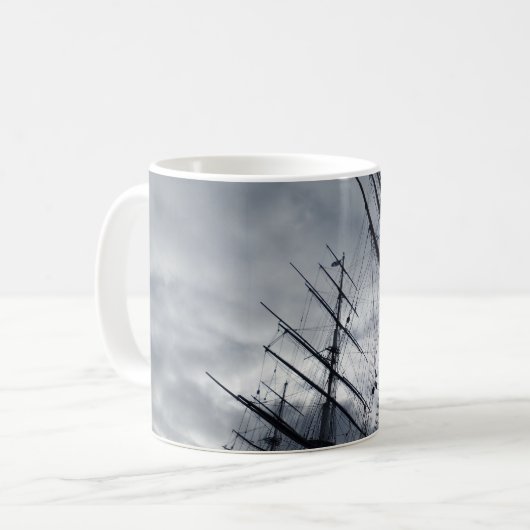 Mug Bouteilles à voile Bouteille de café blanc (Devant gauche)