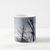 Mug Bouteilles à voile Bouteille de café blanc (Centre)